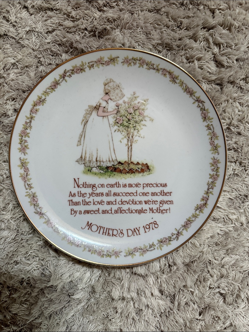 Vintage American Greetings Mother's Day 1978 Plate